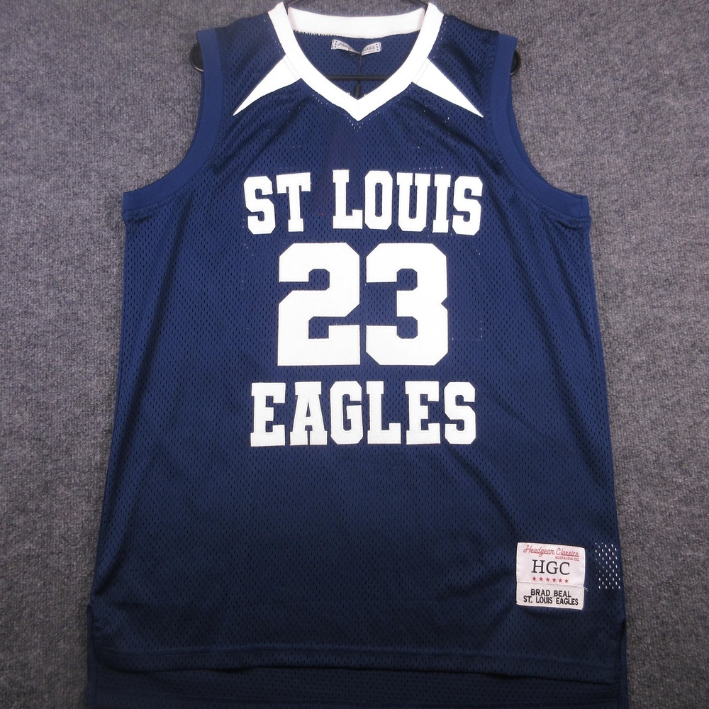 St Louis Eagles Jersey Mens Large Blue Basketball Headgear Classics Beal 23